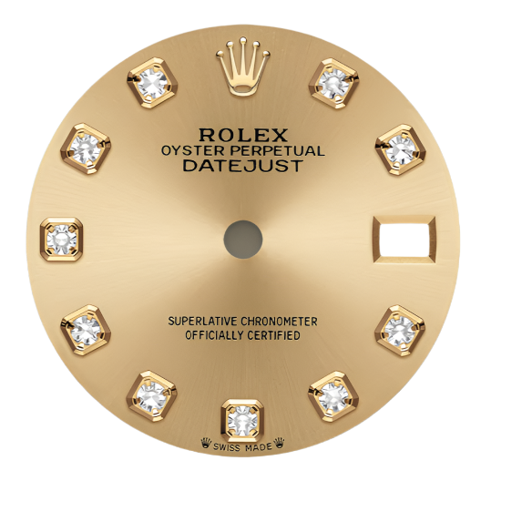 Rolex Lady-Datejust , Oystersteel, Yellow Gold and Diamonds
