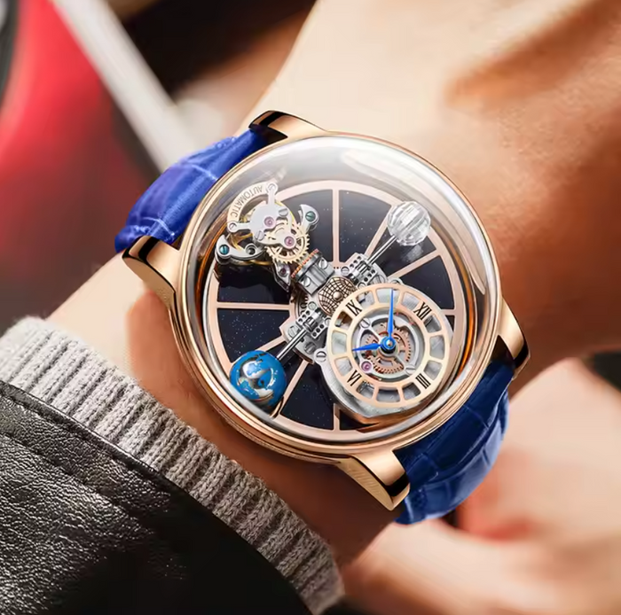 Jacob & Co Diamond-Encrusted Tourbillon Mechanical Wristwatch With Luxury Watchbox 47mm