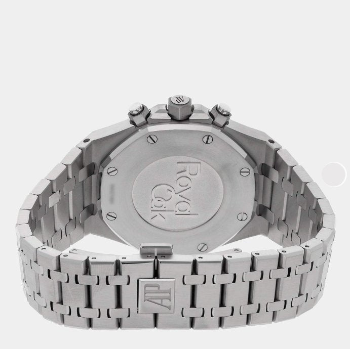Audemars Piguet Silver Stainless Steel Royal Oak Chronograph Men's Wristwatch 41 mm