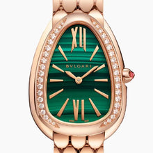 Bvlgari Serpenti Seduttori Diamonds Green Dial Rose Gold Steel Strap Watch For Women - BEAUTY BAR