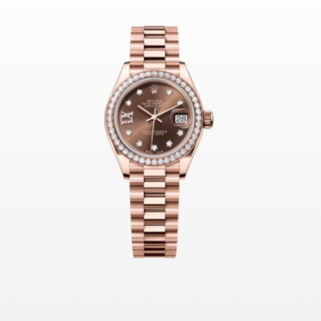 Rolex Lady-Datejust Oyster, Everose Gold and Diamonds