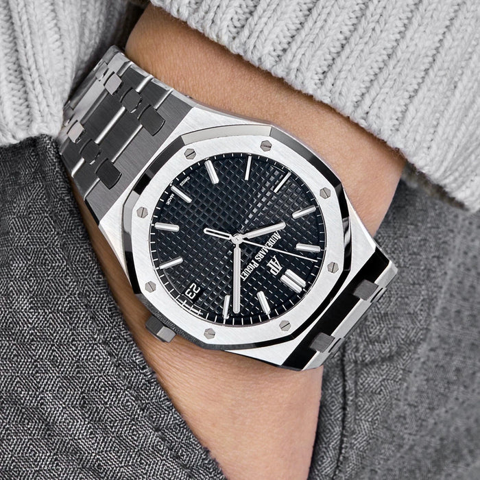 Audemars Piguet Royal Oak Black Dial Stainless Steel Watch