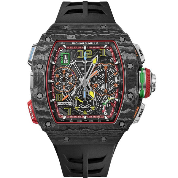 Richard Mille, RM 65-01, Skeleton Dial, Chronograph, Carbon, 50mm