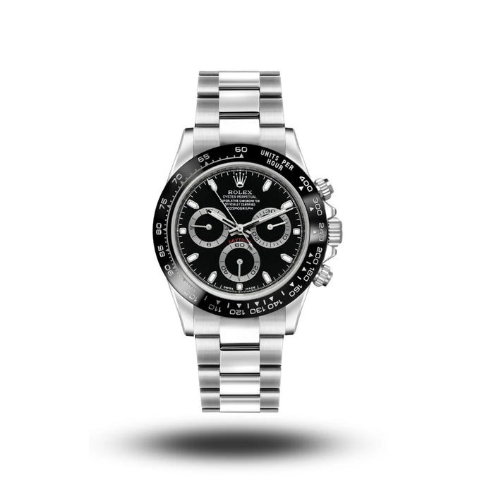 Rolex Cosmograph Daytona Steel Black Dial Watch For Men 40mm