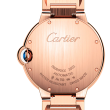 Ballon Bleu De Cartier Watch 36 mm, Mechanical Movement With Automatic Winding, Rose Gold, Diamonds