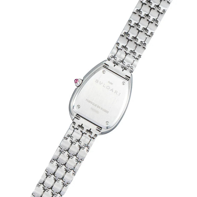 Bvlgari Stainless Steel Rose Gold Diamond Bezel 33mm