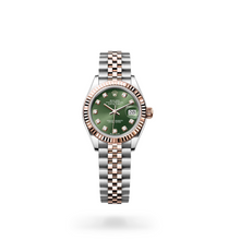Rolex Lady-Datejust Oystersteel and Everose Gold -Olive-Green Dial
