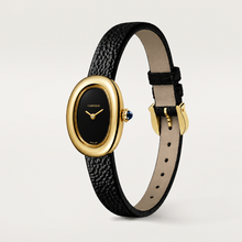 Cartier Baignoire Watch Small Model, Quartz Movement, Yellow Gold, Leather