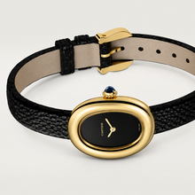 Cartier Baignoire Watch Small Model, Quartz Movement, Yellow Gold, Leather