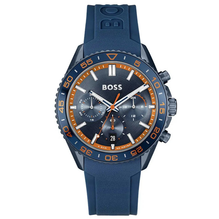 Hugo Boss - Stainless Stee 44 mm Rubber Blue