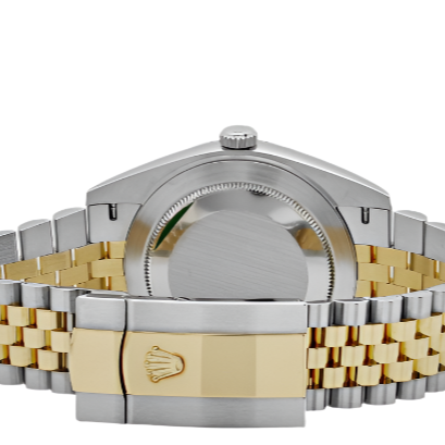 Rolex Datejust Yellow Gold Stainless Steel Slate Dial Jubilee