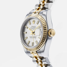 Rolex Silver Gold Stainless Steel Datejust 179173 Automatic Women's Wristwatch