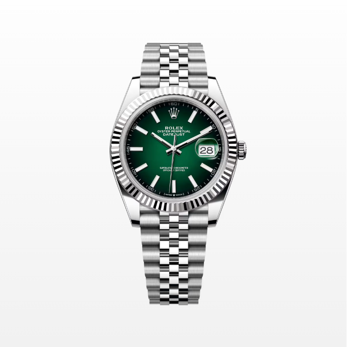 Rolex Datejust  Oyster, 41 mm, Oystersteel And White Silver