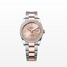 Rolex 36 Oyster, 36 mm, Oystersteel, Everose Gold and Diamonds