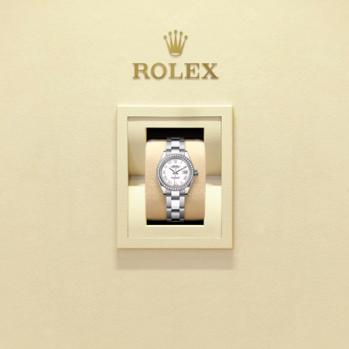 Rolex Lady-Datejust Oyster, 28 mm, Oystersteel, Silver