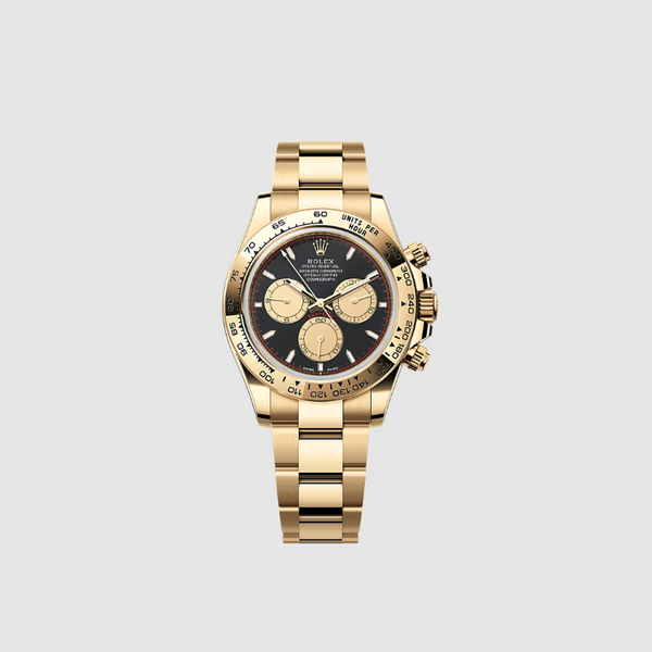 Rolex Cosmograph Daytona Oyster, Yellow Gold Black Dial 40mm