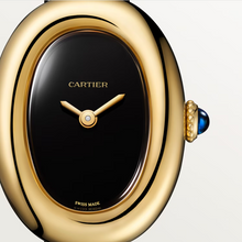 Cartier Baignoire Watch Small Model, Quartz Movement, Yellow Gold, Leather