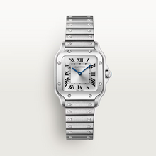 Cartier Santos De Cartier Watch, Small Model, Quartz Movement. Steel Case