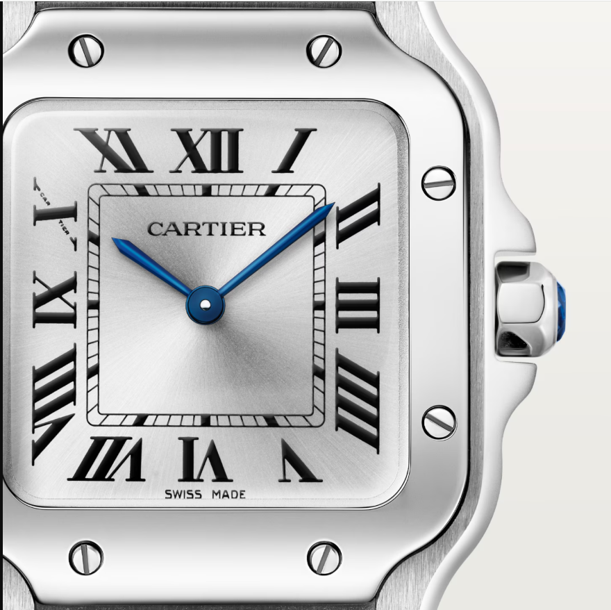 Cartier Santos De Cartier Watch, Small Model, Quartz Movement. Steel Case