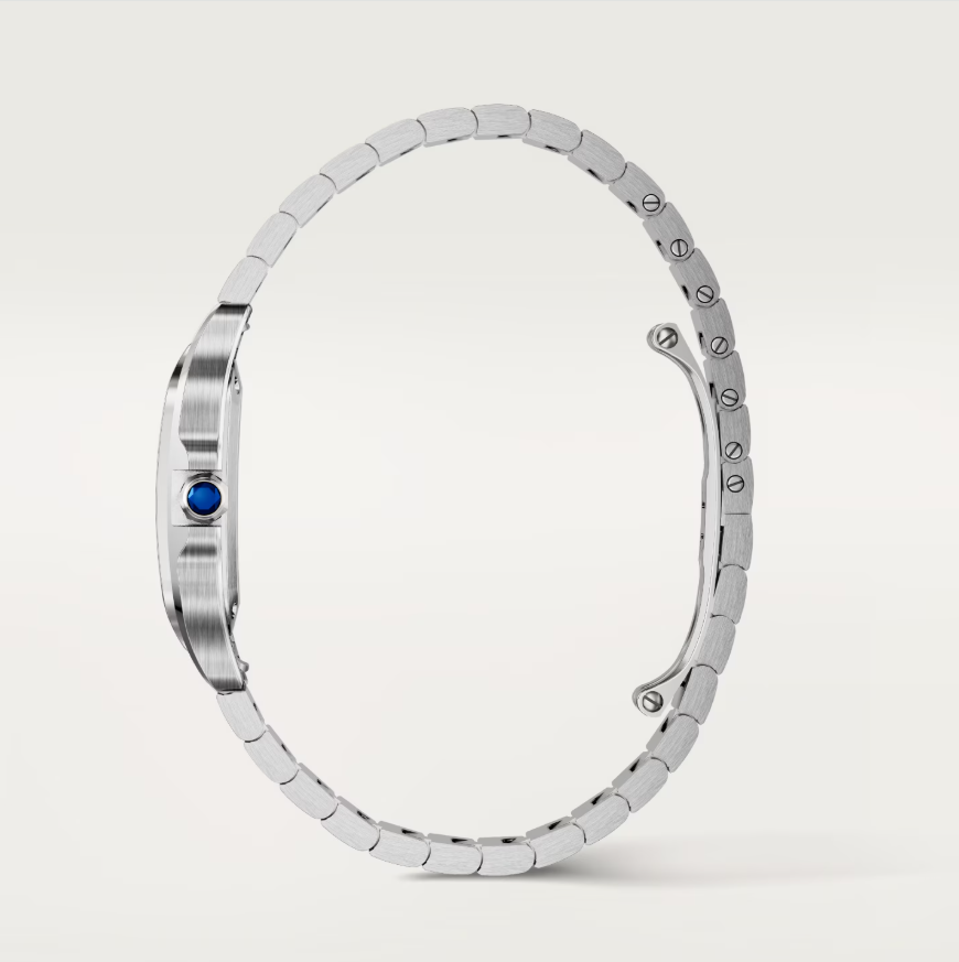 Cartier Santos De Cartier Watch, Small Model, Quartz Movement. Steel Case