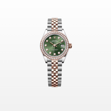 Rolex Datejust Green Lady-Datejust 28 mm, acier Oystersteel And Everose Gold And Crystal