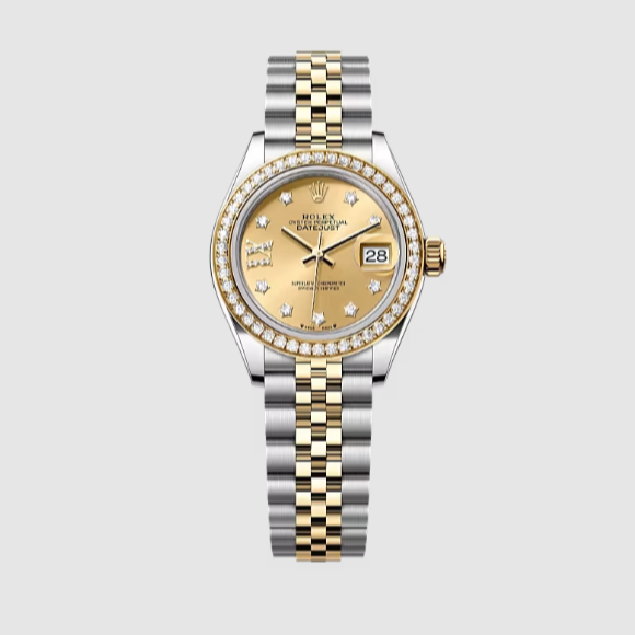 Rolex Lady Datejust Champagne Diamond Dial & Diamond Bezel Jubilee Bracelet