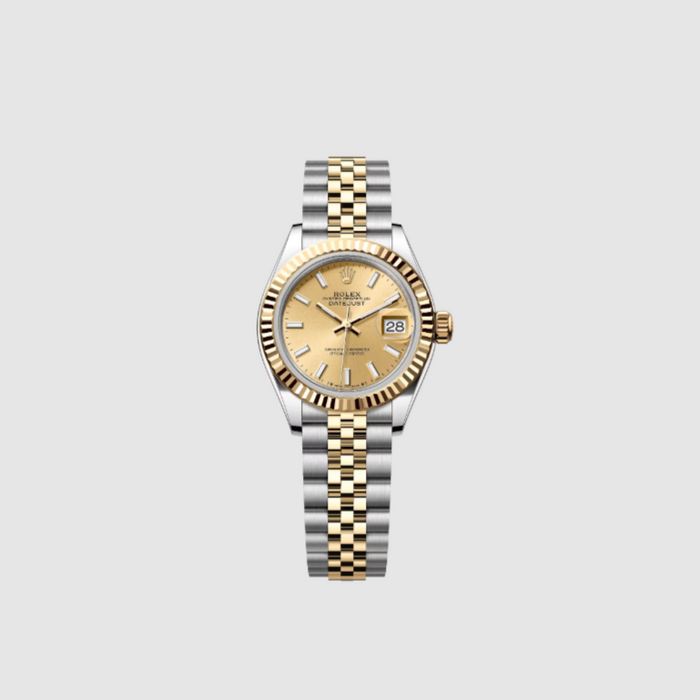 Rolex Lady-Datejust Oyster, 28 mm, Oystersteel and Yellow Gold