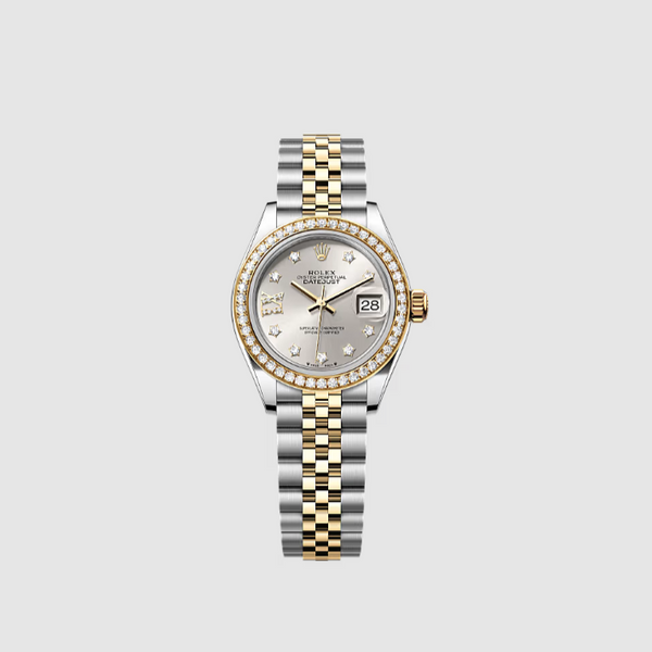 Rolex Lady-Datejust Oyster, 28 mm, Oystersteel, Yellow Gold and Diamonds