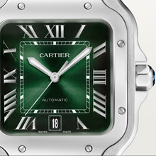 Cartier Santos De Silver Green Dial 41mm