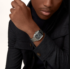 Cartier Santos De Silver Green Dial 41mm