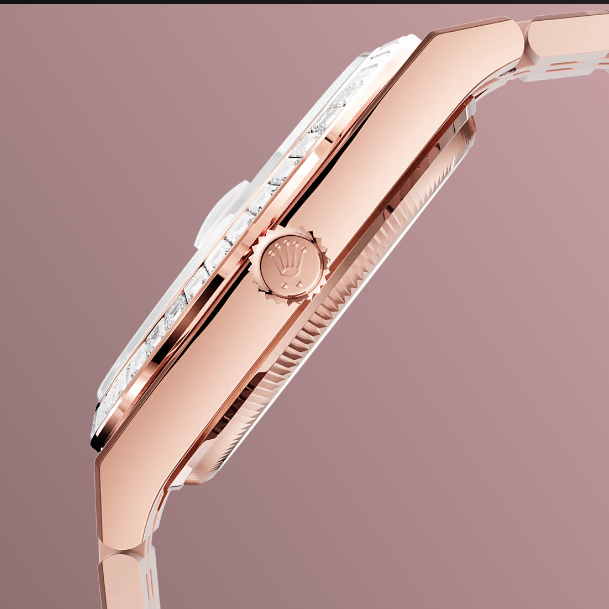 Rolex Land-Dweller 40 Oyster, 40 mm, Everose Gold and Diamonds