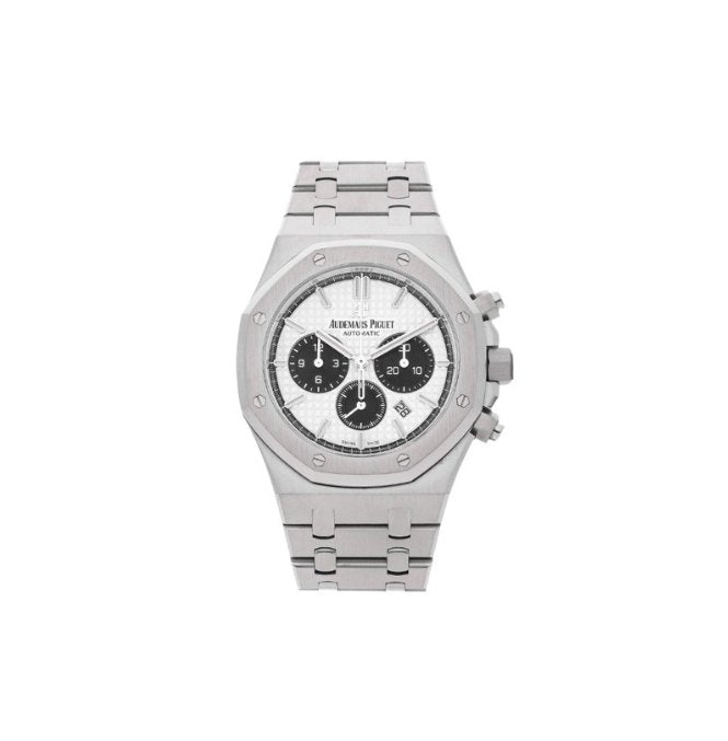 Audemars Piguet Silver Stainless Steel Royal Oak Chronograph Men's Wristwatch 41 mm