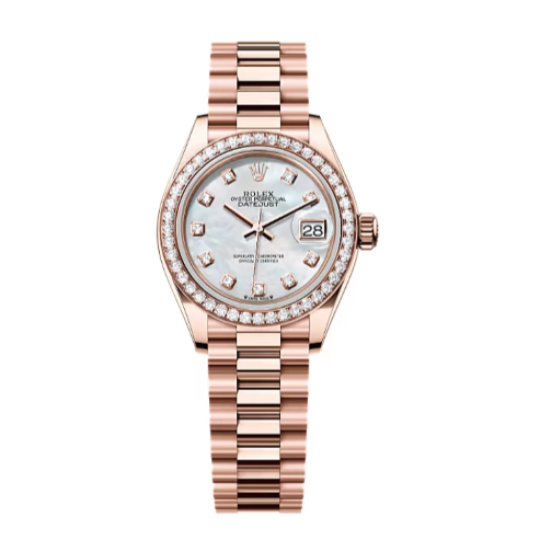 Rolex Lady Date Just Oyster, Everose Rose Gold and Diamonds