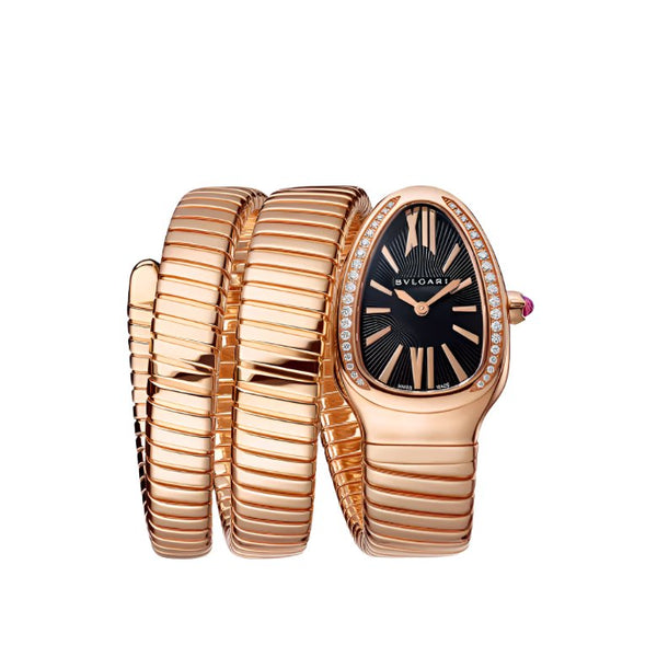 Bvlgari Rose Gold Serpenti Tubogas Double Spiral Watch - BEAUTY BAR