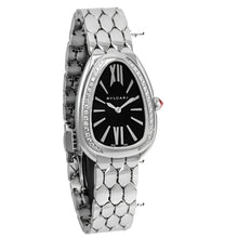 Bvlgari Serpenti Seduttori Diamonds Black Dial Silver Steel - BEAUTY BAR