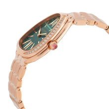 Bvlgari Serpenti Seduttori Diamonds Green Dial Rose Gold Steel Strap Watch For Women - BEAUTY BAR