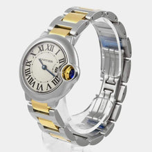 Cartier Silver Gold Stainless Steel Bleu Women's Wristwatch - BEAUTY BAR