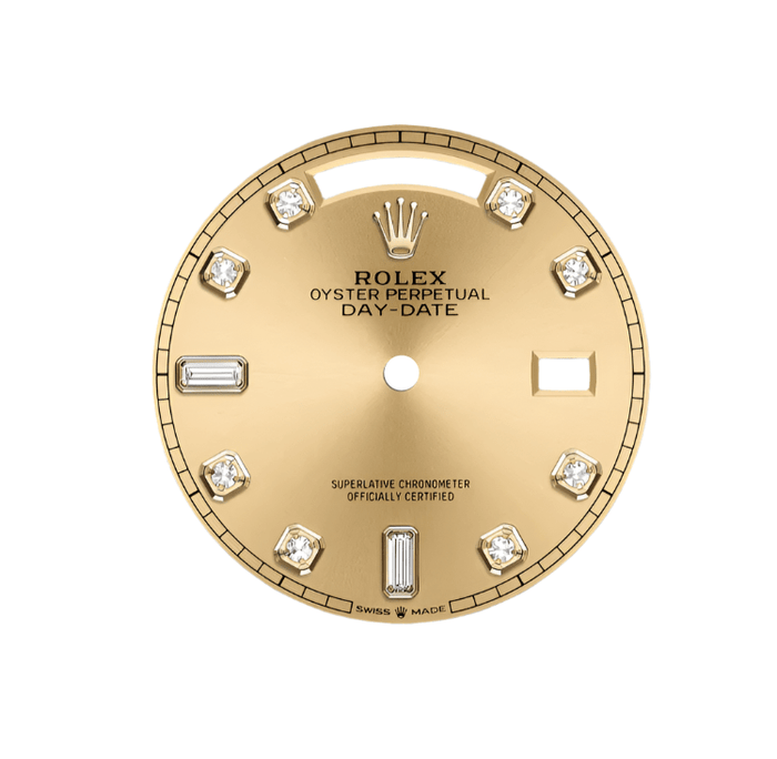 Day-Date 36 Oyster, 36 mm, Yellow Gold and Diamonds Reference 128348RBR