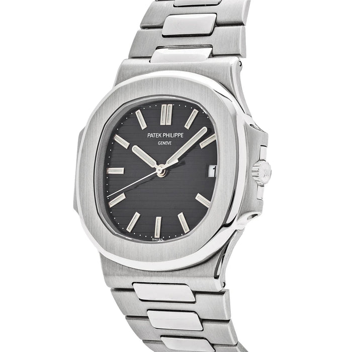Patek Philippe Nautilus - Black Baton Dial & Bracelet Strap