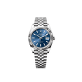 Rolex Datejust 41mm Blue Dial Baton Index Luxury Men's Wristwatch