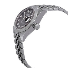 Rolex Datejust Steel White Gold Diamond Black Dial Ladies Watch
