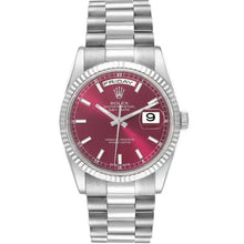 Rolex Day - Date 36 Cherry Dial Fluted Bezel - BEAUTY BAR
