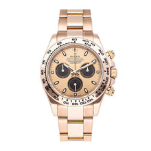 Rolex Daytona Pink Gold & Black Index Dial Gold Bezel Oyster Bracelet