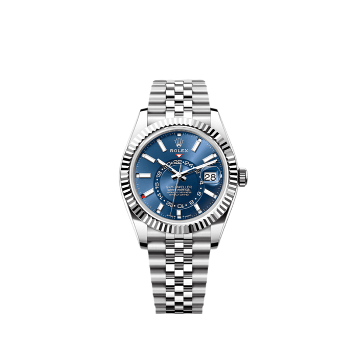 Rolex Sky-Dweller Blue Dial Steel Jubilee Bracelet Men's Watch 42mm