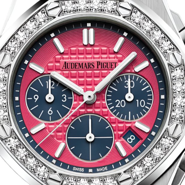 Royal Oak Offshore Selfwinding Chronograph 37mm Pink Dial in Steel 26231ST