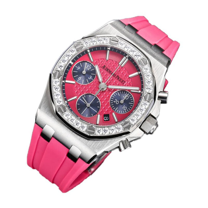 Royal Oak Offshore Selfwinding Chronograph 37mm Pink Dial in Steel 26231ST