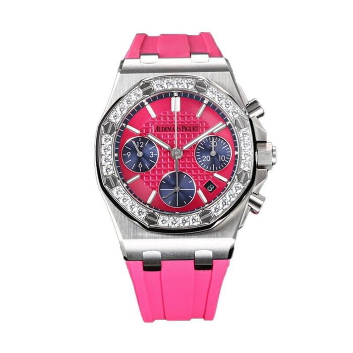 Royal Oak Offshore Selfwinding Chronograph 37mm Pink Dial in Steel 26231ST