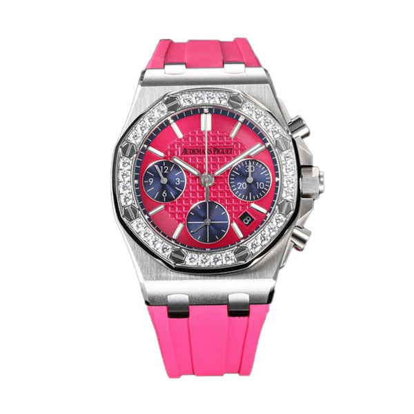 Royal Oak Offshore Selfwinding Chronograph 37mm Pink Dial in Steel 26231ST - BEAUTY BAR