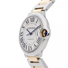 Cartier Silver Rose Gold Stainless Steel Blue Women's Wristwatch 36 mm