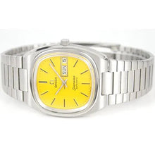 Vintage Omega Seamaster Automatic Day Date Yellow Silver Square 1020 Cal Watch - BEAUTY BAR